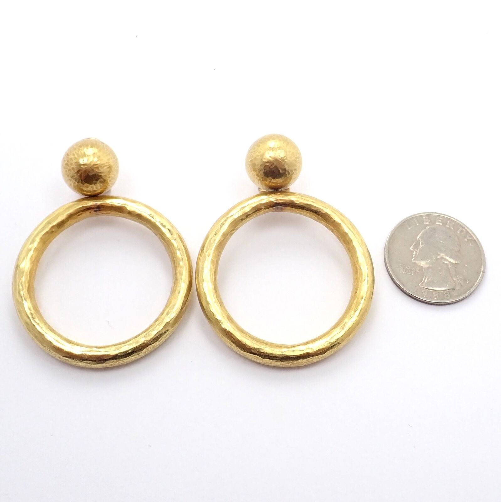 Tiffany & Co. Jewelry & Watches:Fine Jewelry:Earrings Rare! Vintage Tiffany & Co 18k Yellow Gold Picasso Large Door Knocker Earrings