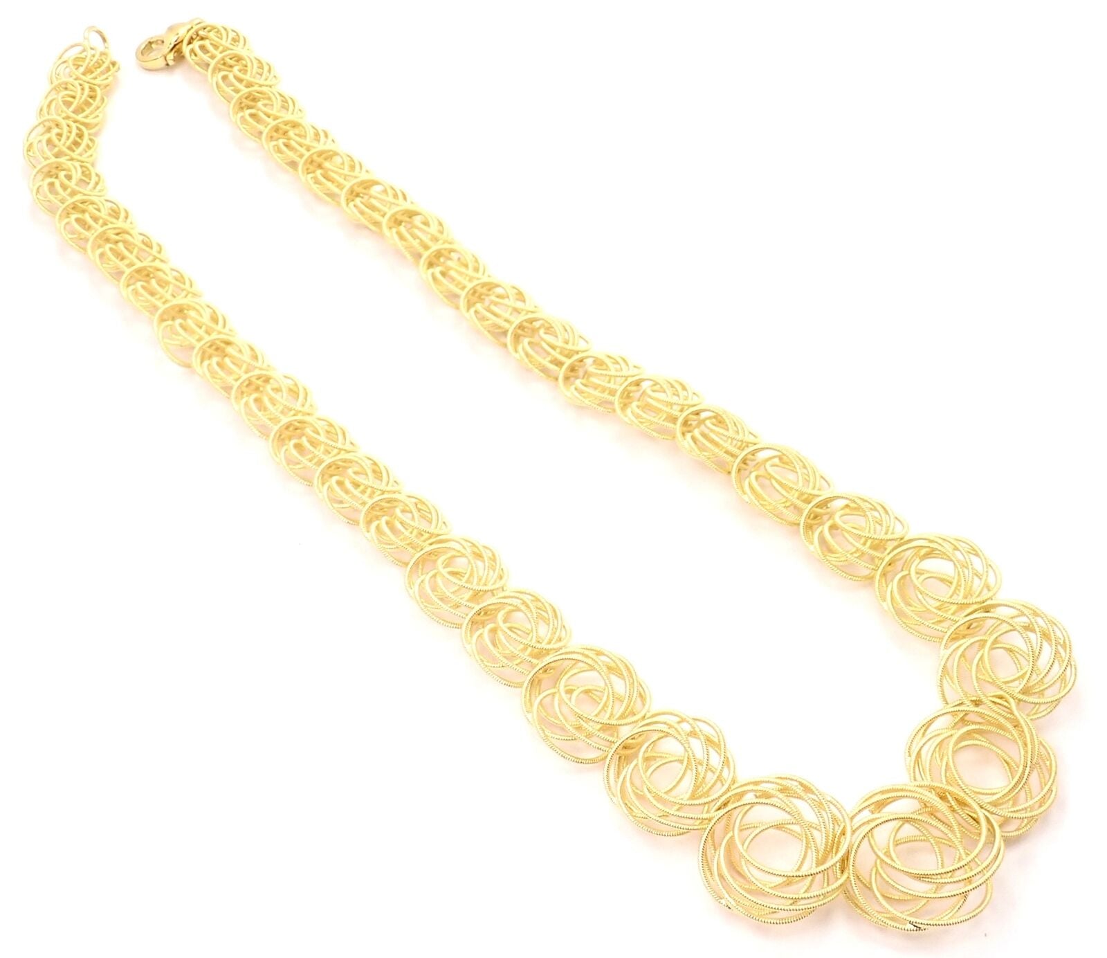 Buccellati Jewelry & Watches:Fine Jewelry:Necklaces & Pendants Authentic! Buccellati Hawaii 18k Yellow Gold Wire Graduated Link Necklace