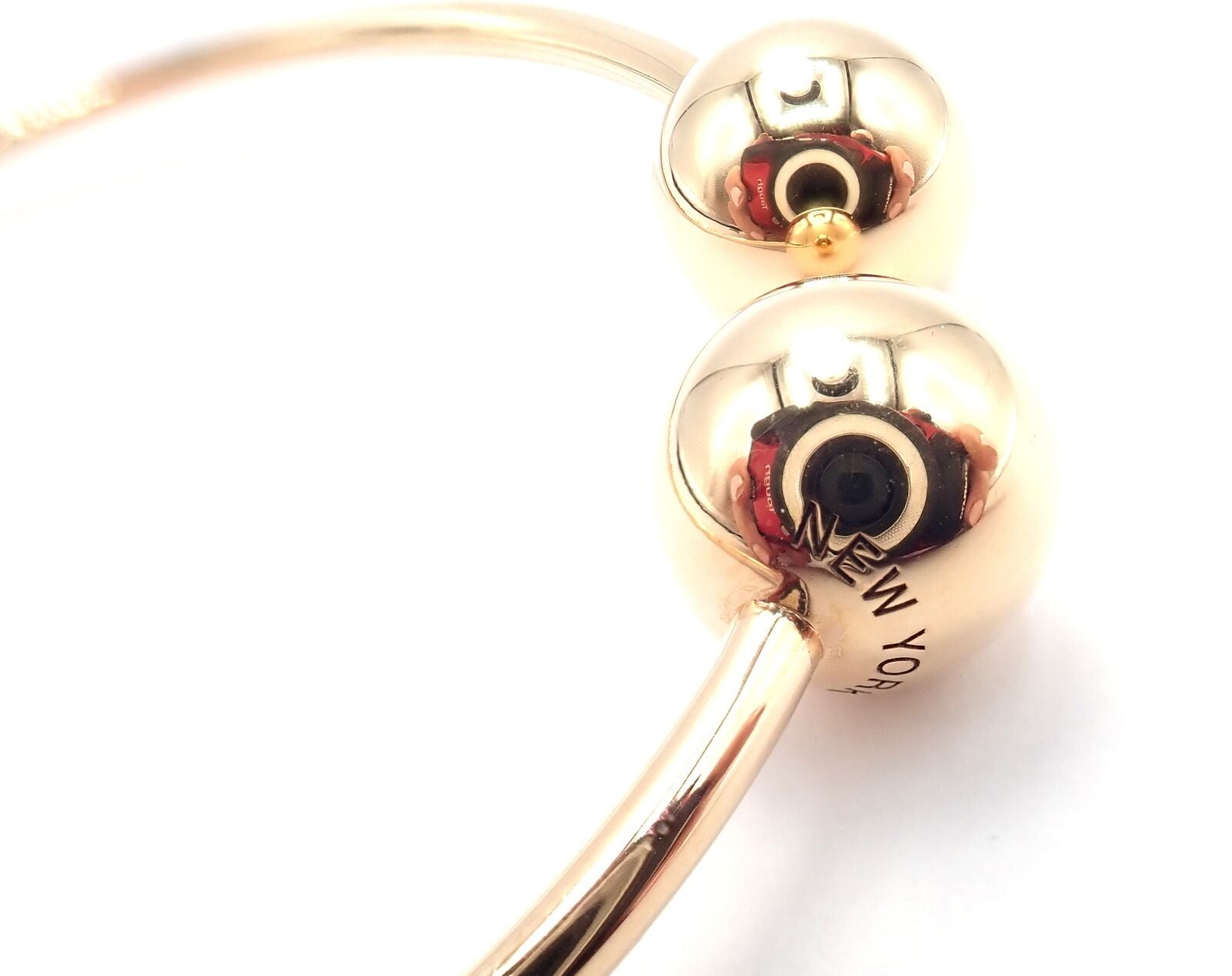 Tiffany & Co. Jewelry & Watches:Fine Jewelry:Bracelets & Charms Authentic! Tiffany & Co 18k Yellow Gold Hardware Large Ball Wire Bangle Bracelet