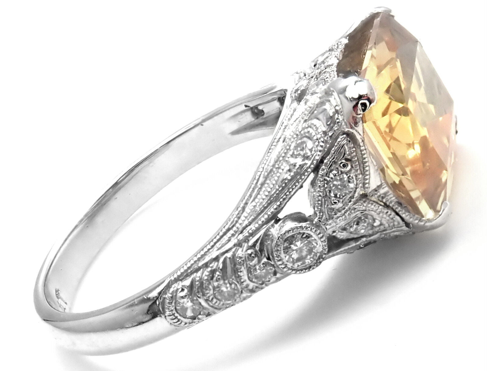 Mimi So Jewelry & Watches:Fine Jewelry:Rings Rare! Authentic Mimi So Platinum Diamond Citrine Ring