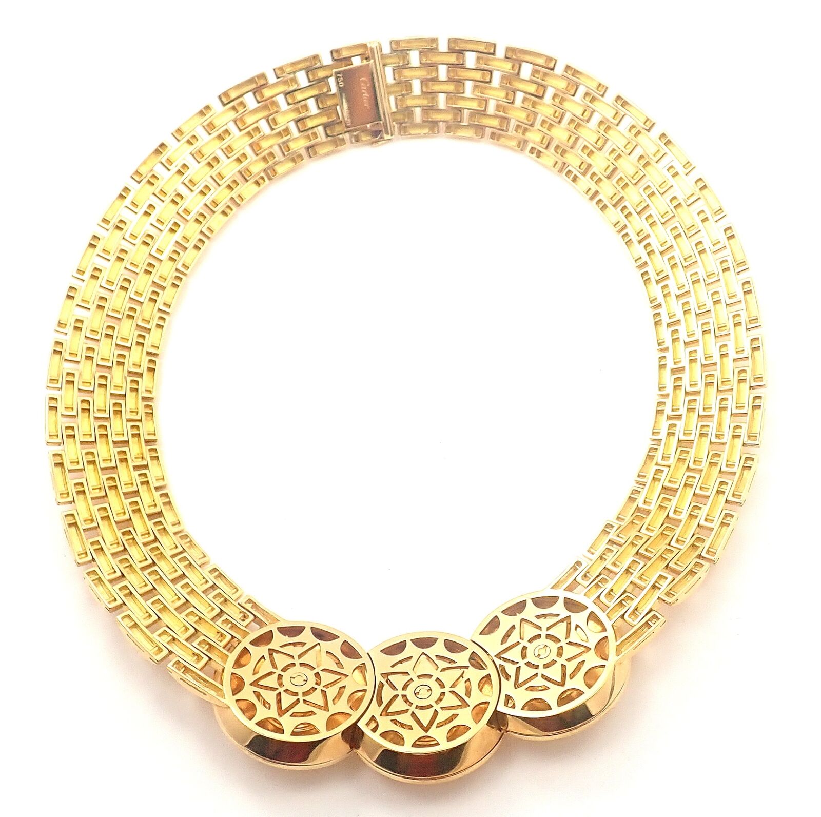 Cartier Jewelry & Watches:Fine Jewelry:Necklaces & Pendants Authentic! Cartier Maillon Panthere Seven-Row 18k Yellow Gold Diamond Necklace