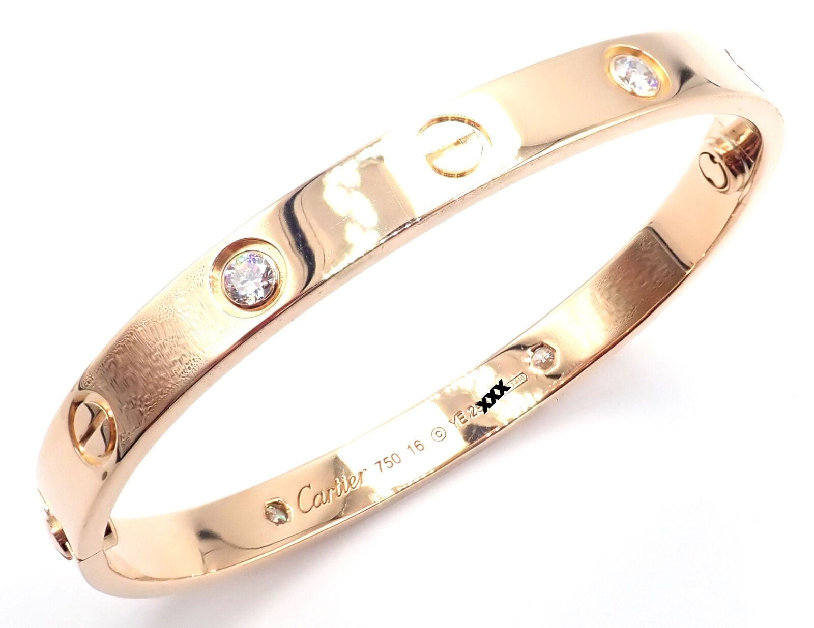 Cartier 18K Rose Gold Love Bangle Bracelet