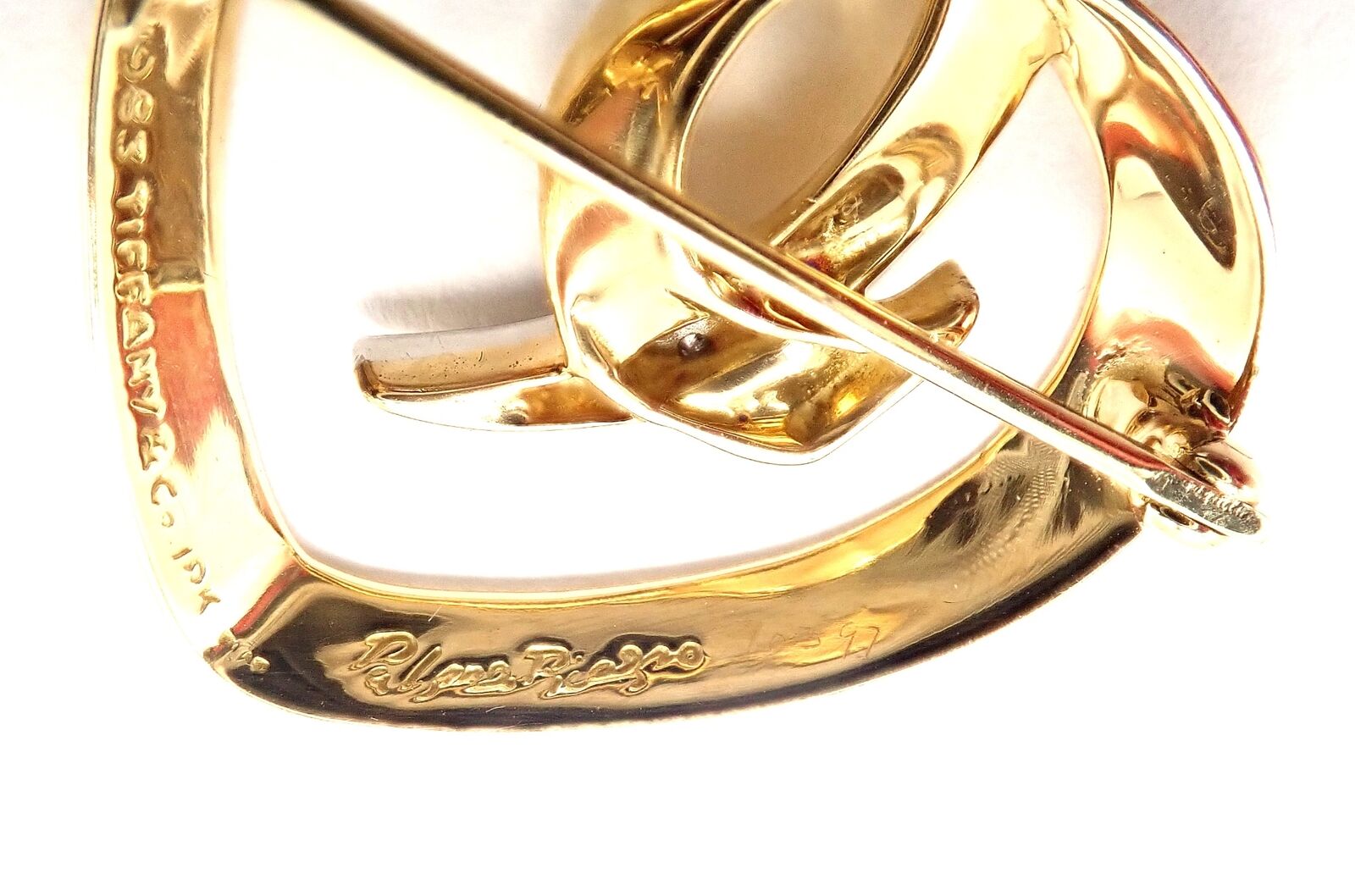 Authentic! Tiffany & Co Paloma Picasso 18k Yellow Gold Diamond