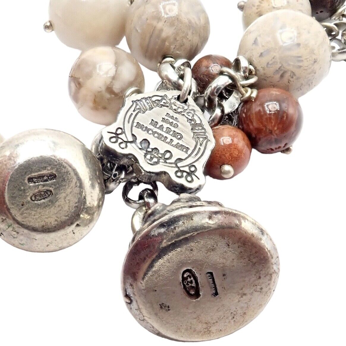 Buccellati Jewelry & Watches:Fine Jewelry:Bracelets & Charms Rare! Vintage Mario Buccellati Silver Tea Time Bead Charm Bracelet
