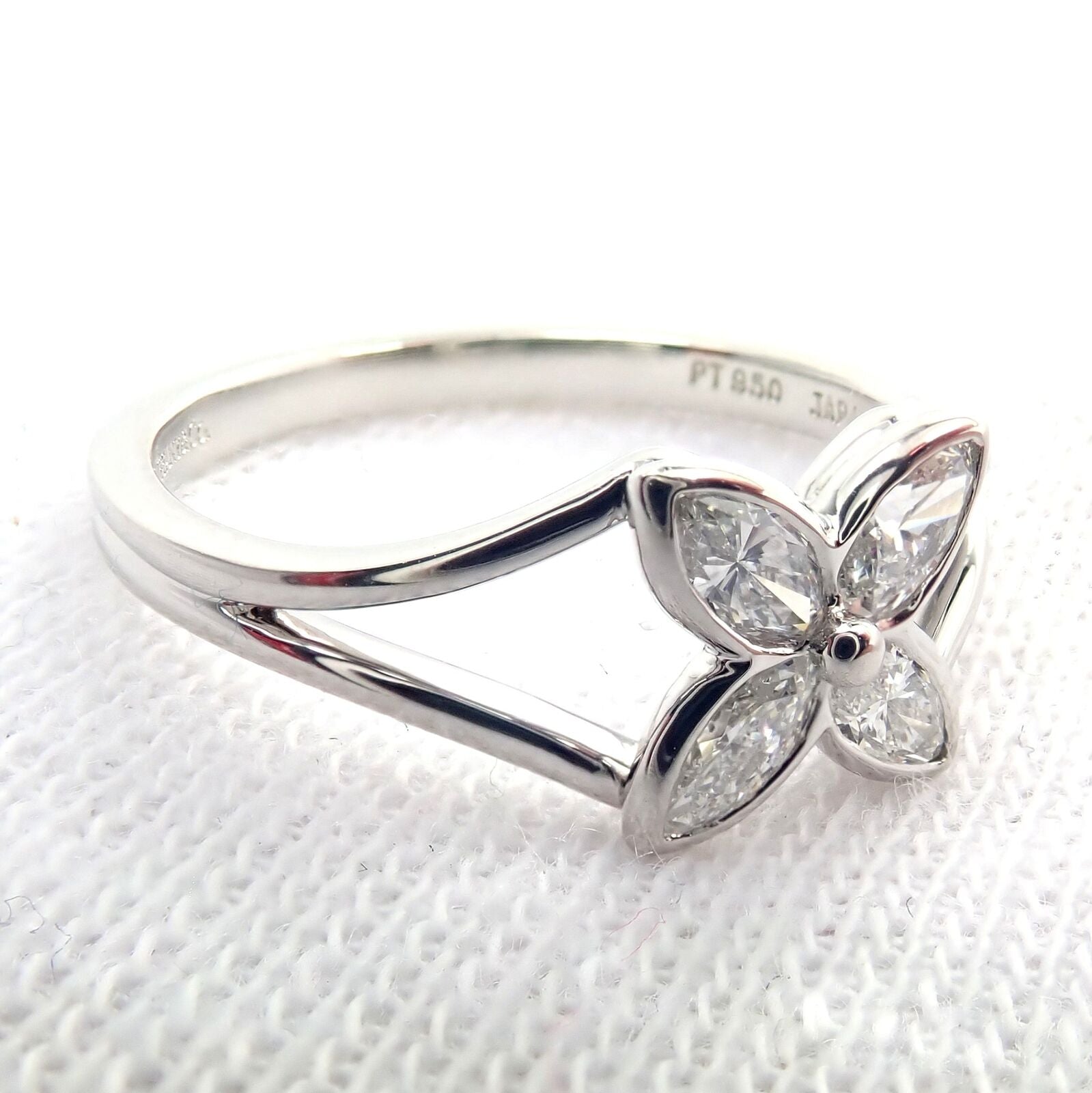 Tiffany & Co Victoria Platinum Diamond Floral Ring