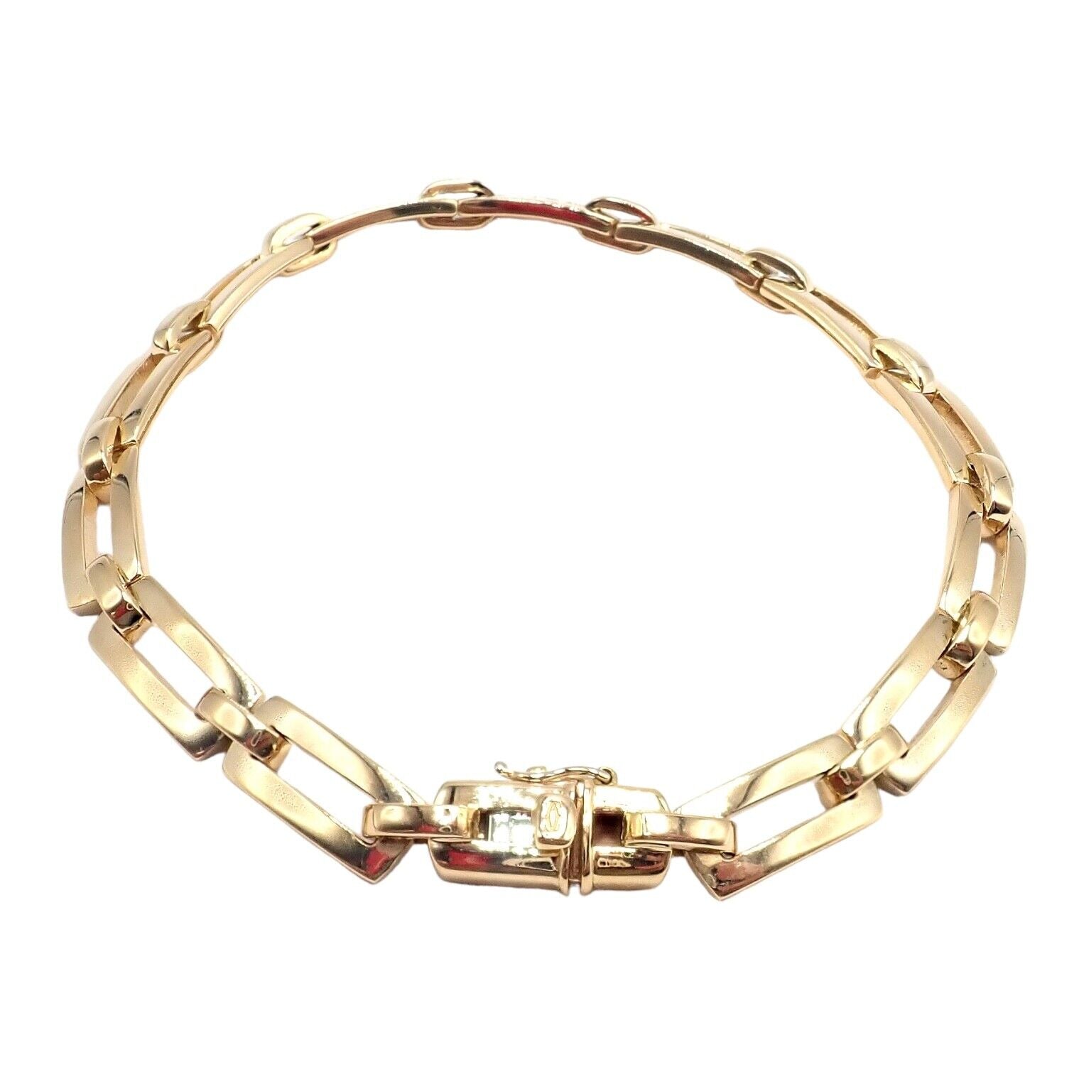 Cartier Jewelry & Watches:Fine Jewelry:Bracelets & Charms Authentic! Cartier Vintage 18k Yellow Gold Diamond Link Bracelet 1993