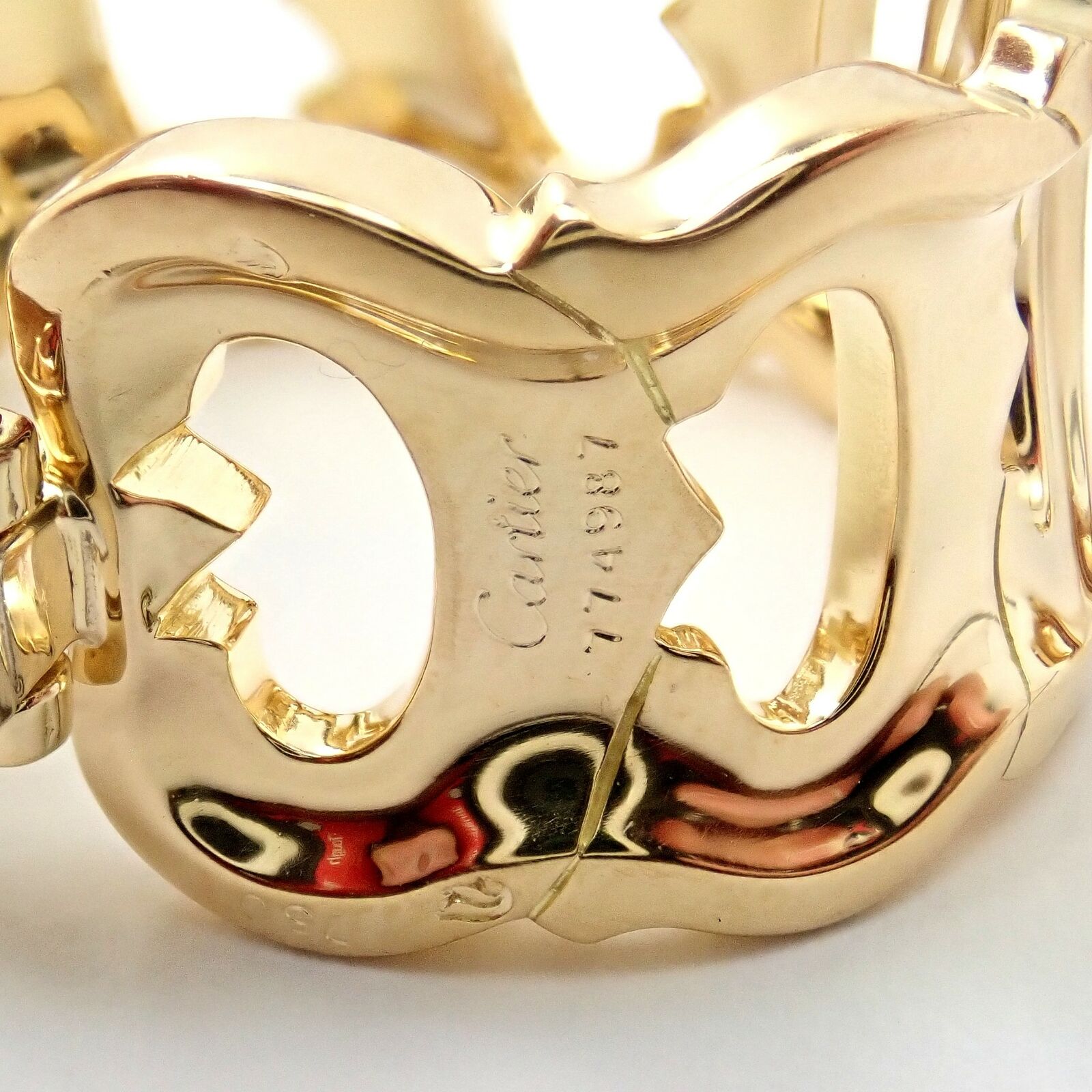 Cartier Jewelry & Watches:Fine Jewelry:Earrings Authentic! Cartier 18k Yellow Gold Signature C De Cartier Large Hoop Earrings