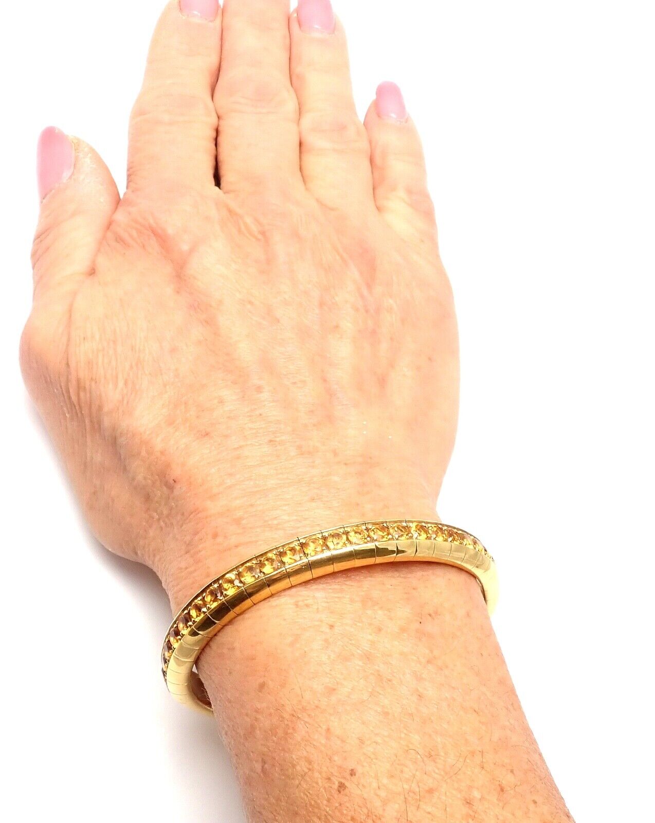 Pasquale Bruni Jewelry & Watches:Fine Jewelry:Bracelets & Charms Authentic! Pasquale Bruni 18k Yellow Gold Citrine Bangle Bracelet