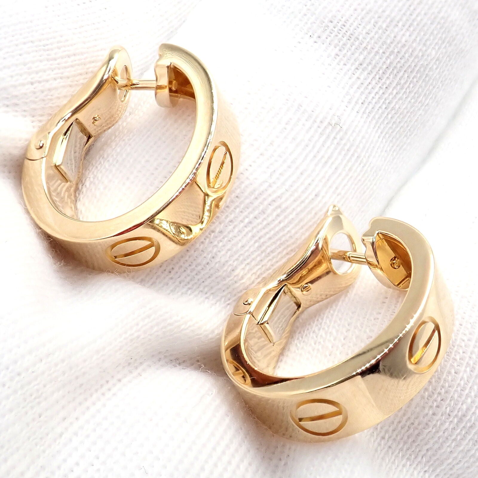 Cartier Love Hoop Earrings 18K Yellow Gold Gold 65769360