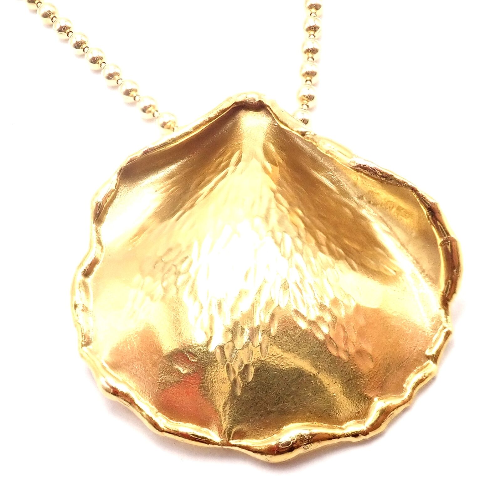 Angela Cummings for Tiffany & Co. Jewelry & Watches:Fine Jewelry:Necklaces & Pendants Authentic Tiffany & Co Cummings 18k Yellow Gold Rose Petal Pendant Necklace 1979