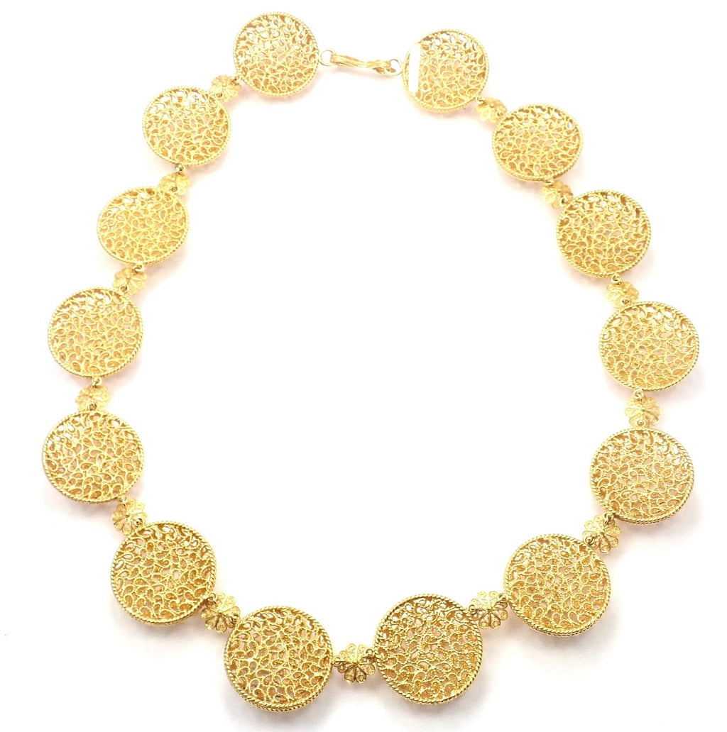 Authentic! Buccellati Filidoro 18k Yellow Gold Link Necklace