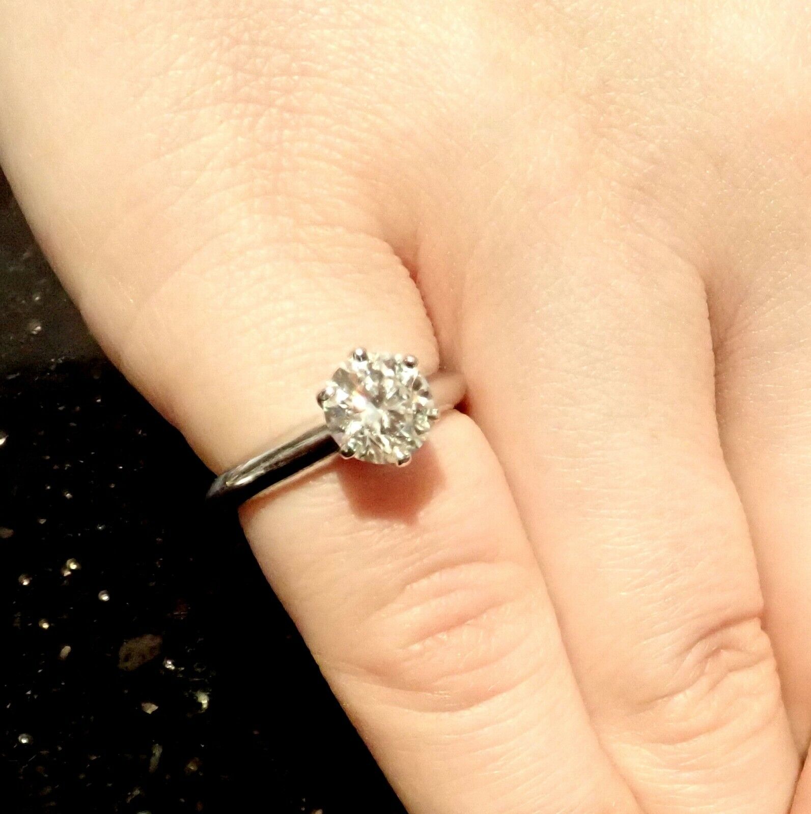 Agape Round Cut 4-Prong Tiffany Style Engagement Ring