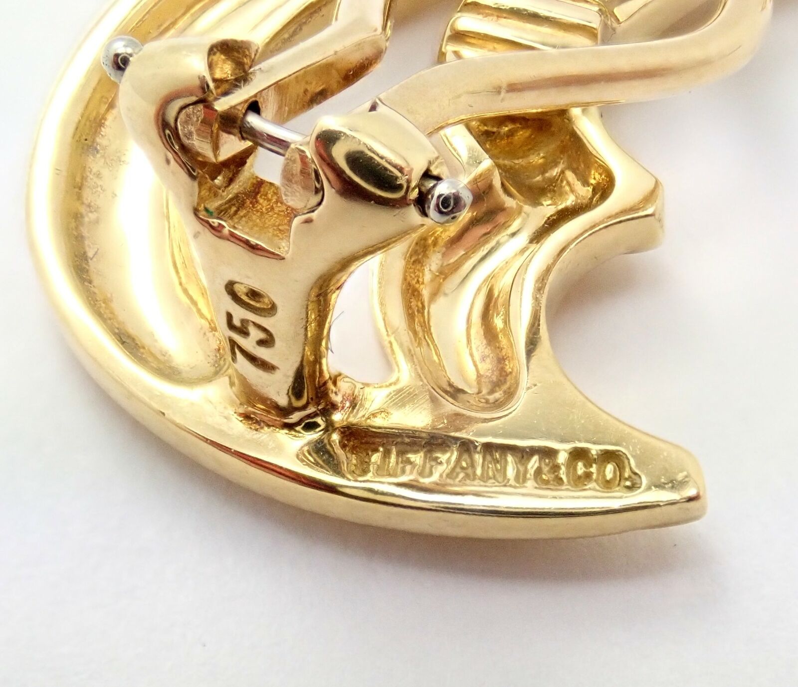 Tiffany & Co. Jewelry & Watches:Fine Jewelry:Earrings Authentic! Tiffany & Co Picasso 18k Yellow Gold Crescent Moon Large Earrings