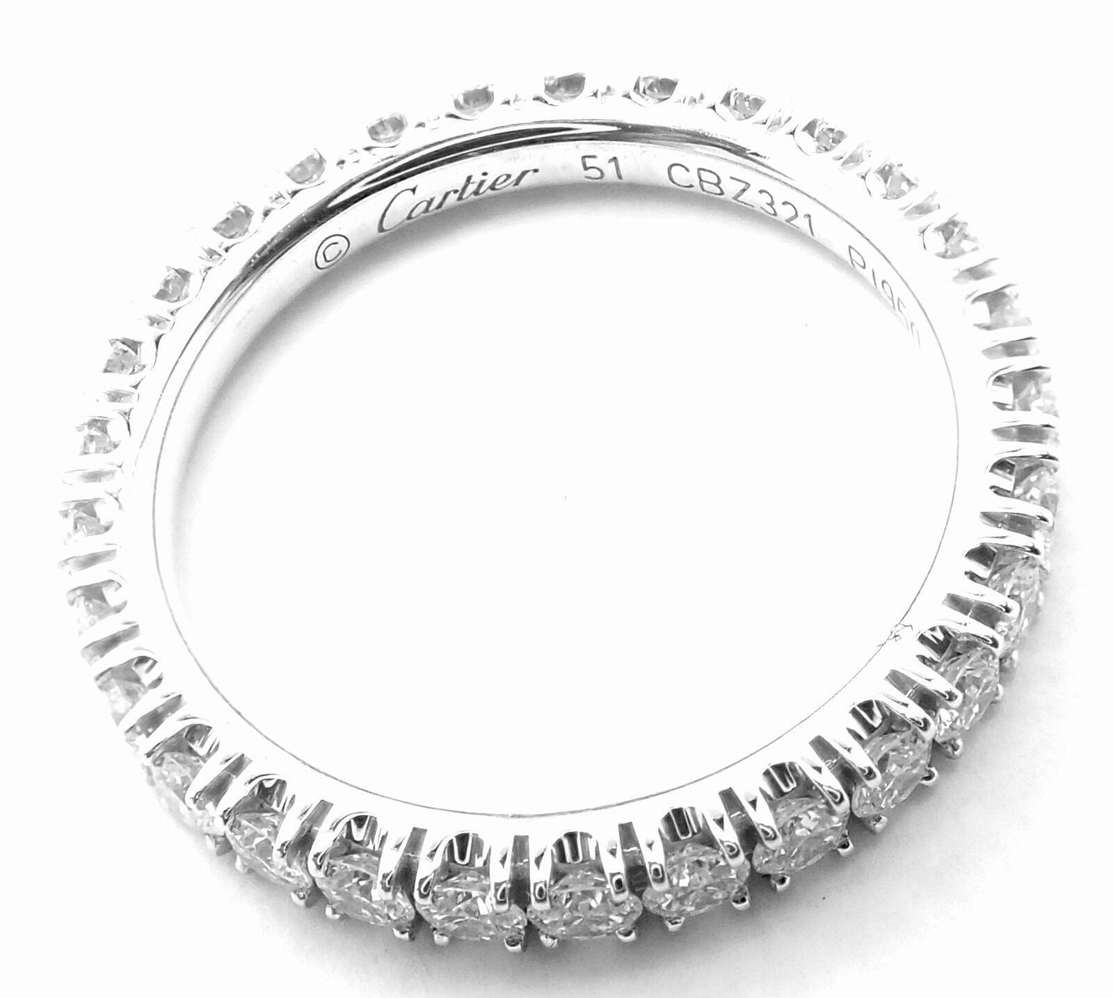 Cartier Jewelry & Watches:Fine Jewelry:Rings Cartier Étincelle De Cartier Platinum Diamond Eternity Band Ring Size 51 US 5.75