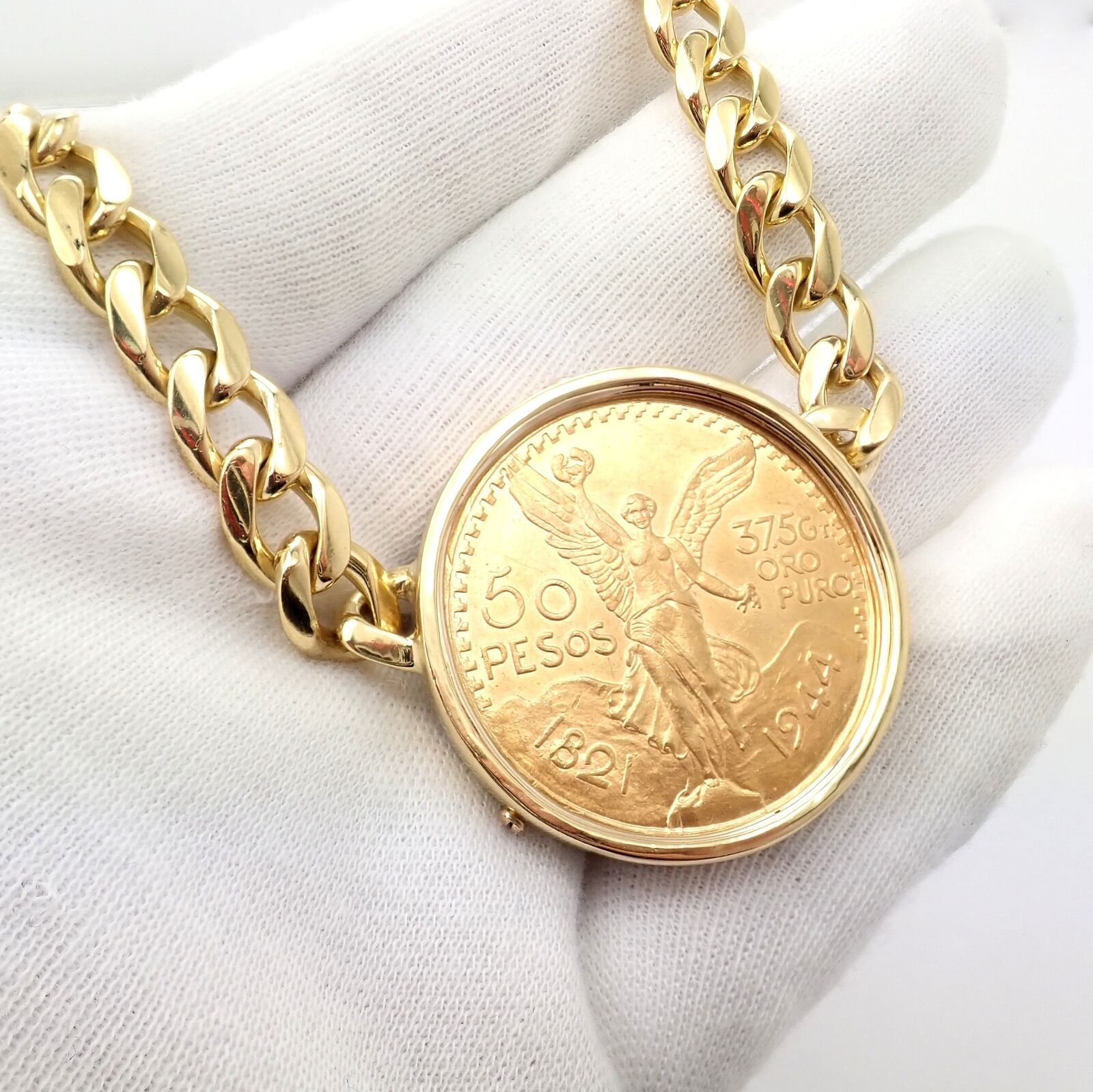 18KT YELLOW GOLD LONG NECKLACE WITH ANTIQUE COINS MONETE BULGARI CL855780 |  Juniorb