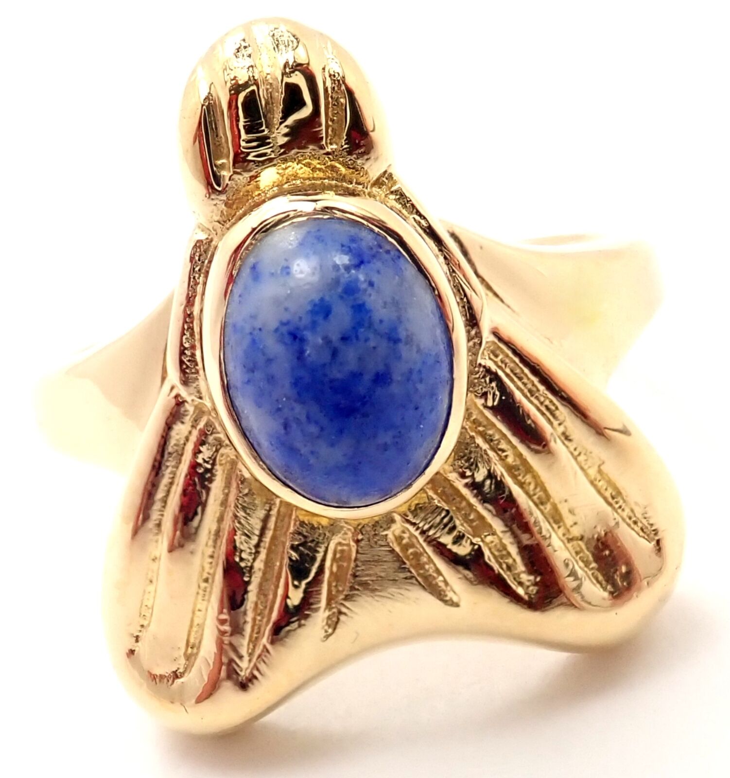 Lalaounis Jewelry & Watches:Fine Jewelry:Rings Authentic! Ilias Lalaounis 18k Yellow Gold Sodalite Greek Ring