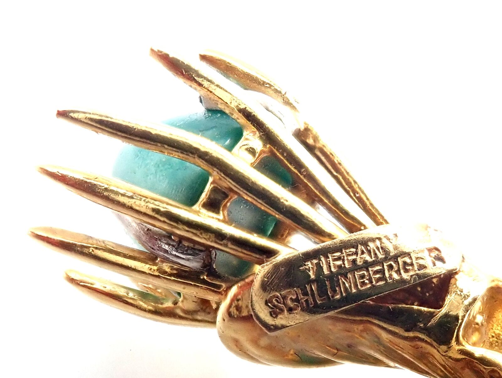 Jean Schlumberger for Tiffany & Co Jewelry & Watches:Fine Jewelry:Brooches & Pins Vintage! Tiffany & Co Schlumberger 18k Yellow Gold Turquoise Heart Pin Brooch