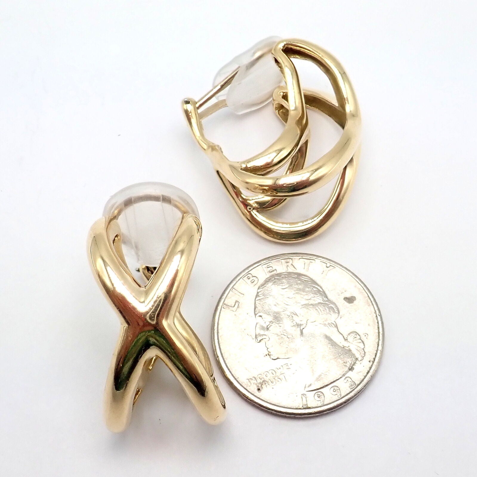 TIFFANY & Co. 18K Gold Clip-on Signature X Earrings Extra Large - Etsy Hong  Kong