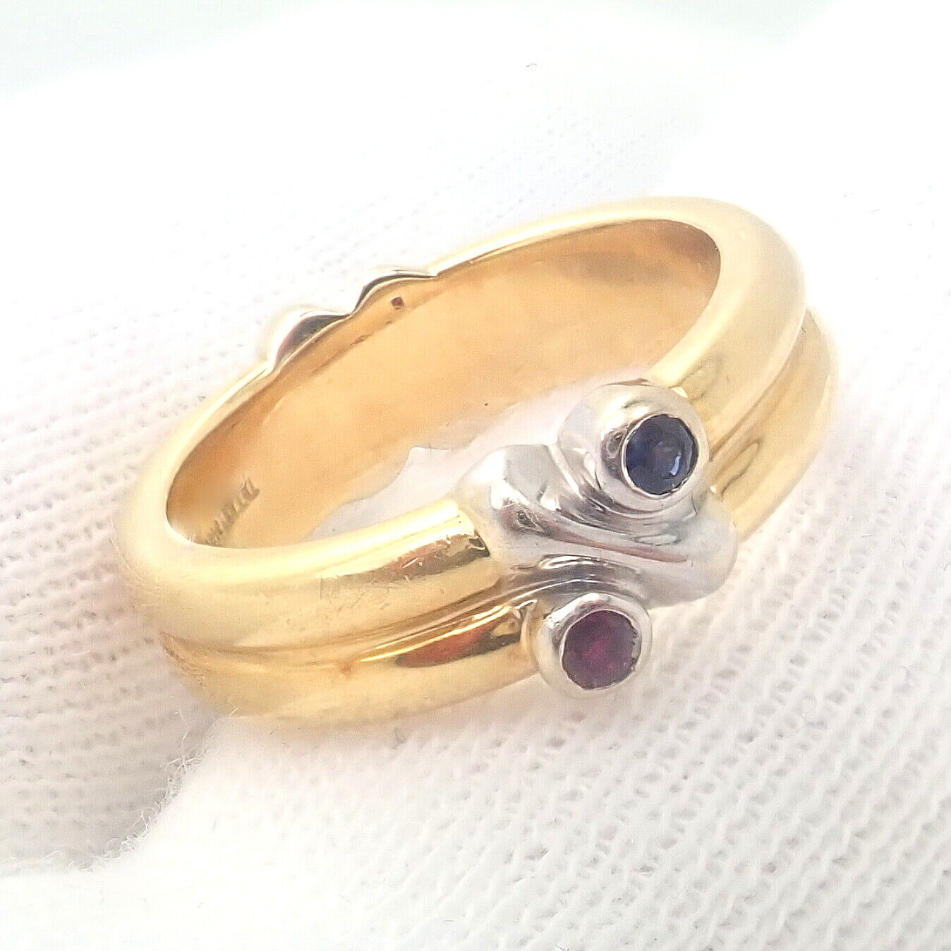 Tiffany & Co. Jewelry & Watches:Fine Jewelry:Rings Rare! Authentic Tiffany & Co 18k Yellow Gold Ruby Sapphire Ring