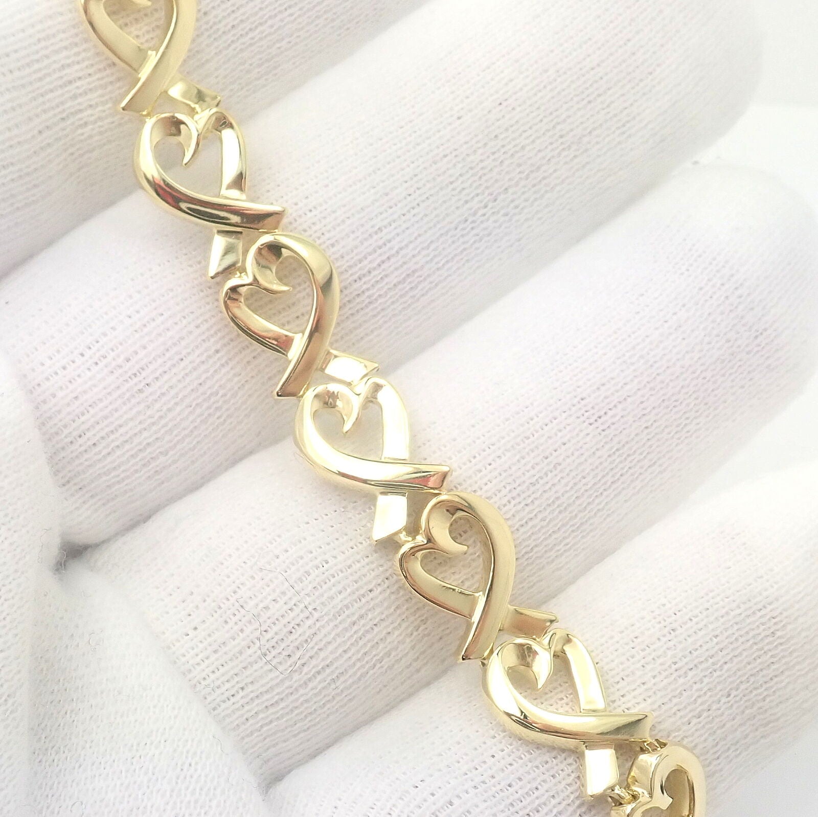 Tiffany & Co. Jewelry & Watches:Fine Jewelry:Bracelets & Charms Authentic! Tiffany & Co 18k Yellow Gold Classic Loving Heart Picasso Bracelet