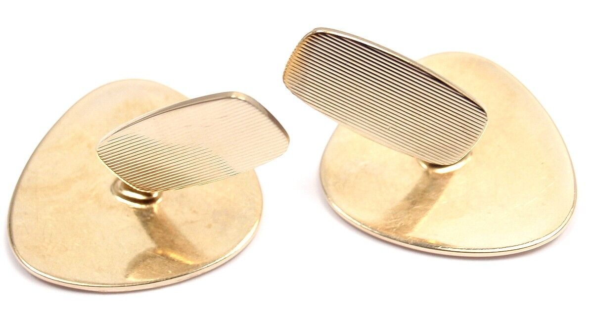 Tiffany & Co. Jewelry & Watches:Men's Jewelry:Cufflinks EXTREMELY RARE! AUTHENTIC VINTAGE TIFFANY & CO 14K YELLOW GOLD LARGE CUFFLINKS