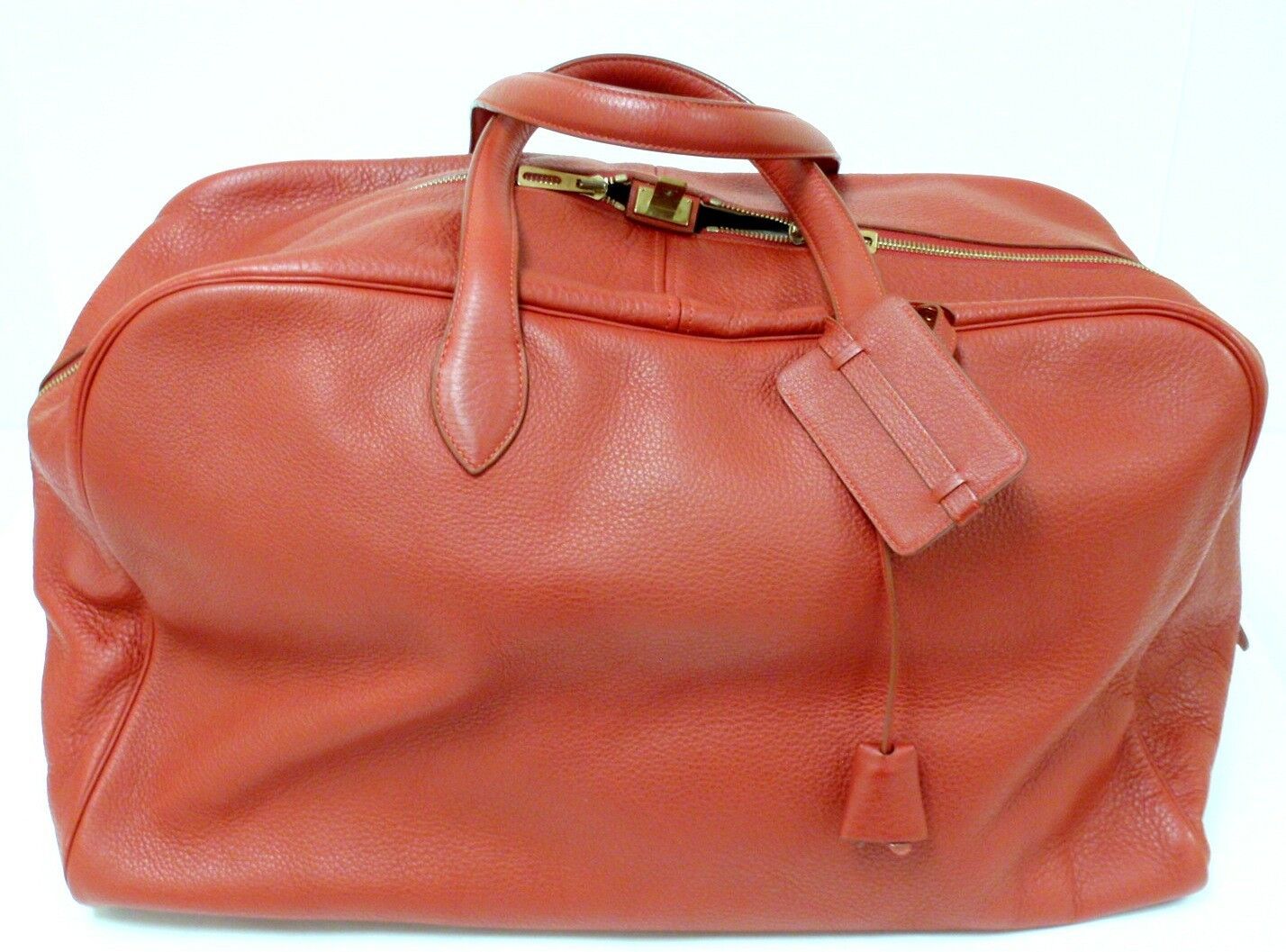 Hermes Victoria II Travel Bag Clemence 50 Red 21548250